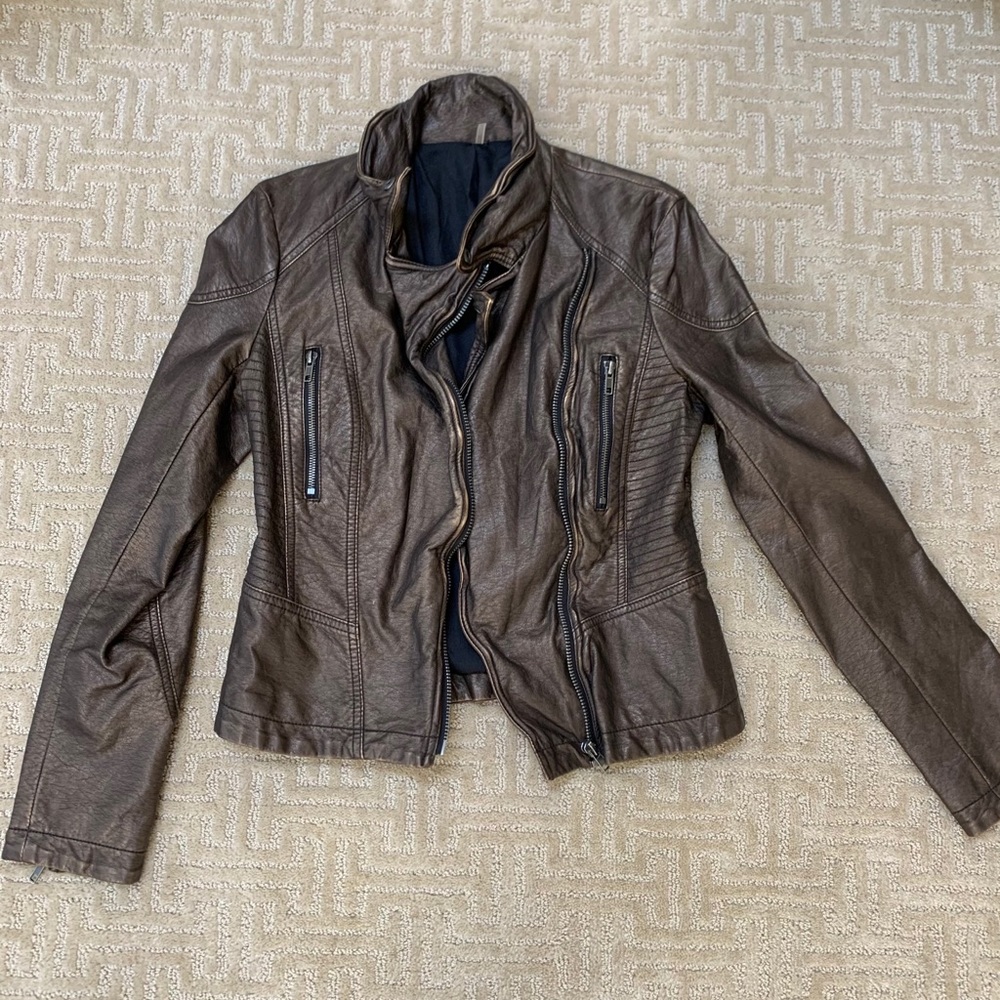 Free People vegan leather jacket